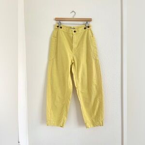 EVERLANE yellow barrel pants / size 8